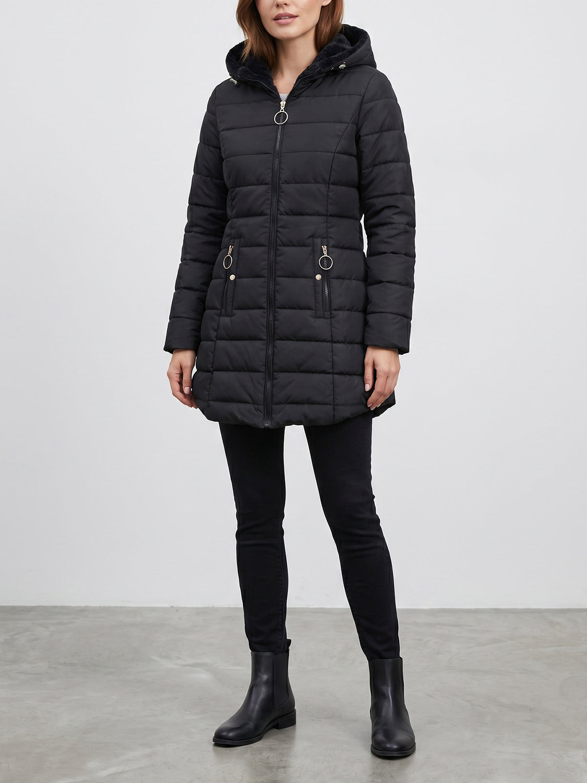Thickened Hooded Thermal Slim-fit Cotton Jacket
