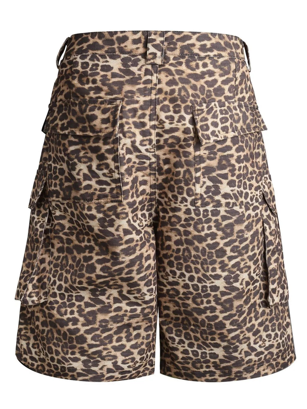 Men's Leopard Print Cargo Capris - Leopard