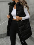 Women's Fashionable Warm Long Hooded Vest