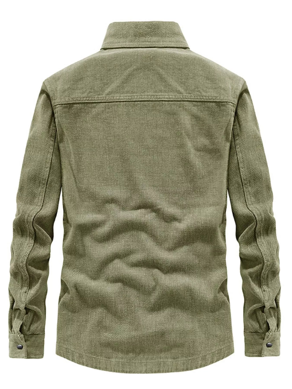Men's Plus Size Dual Chest Pockets Shacket