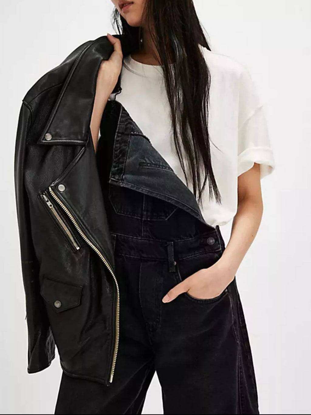 Women's Wide Strap Wide Leg Denim Overalls