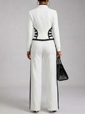 Tight-fitting Long-sleeve Top Tapered-leg Jacket Leggings Cotton Sports Set