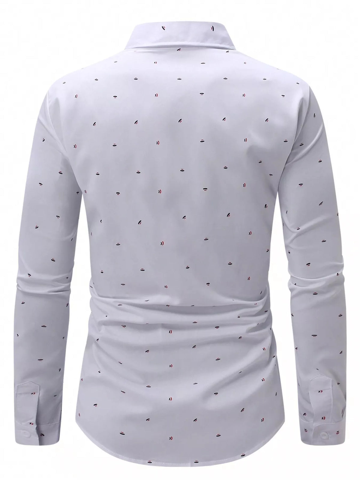 Men's Slim Fit Printed Long Sleeve Shirt