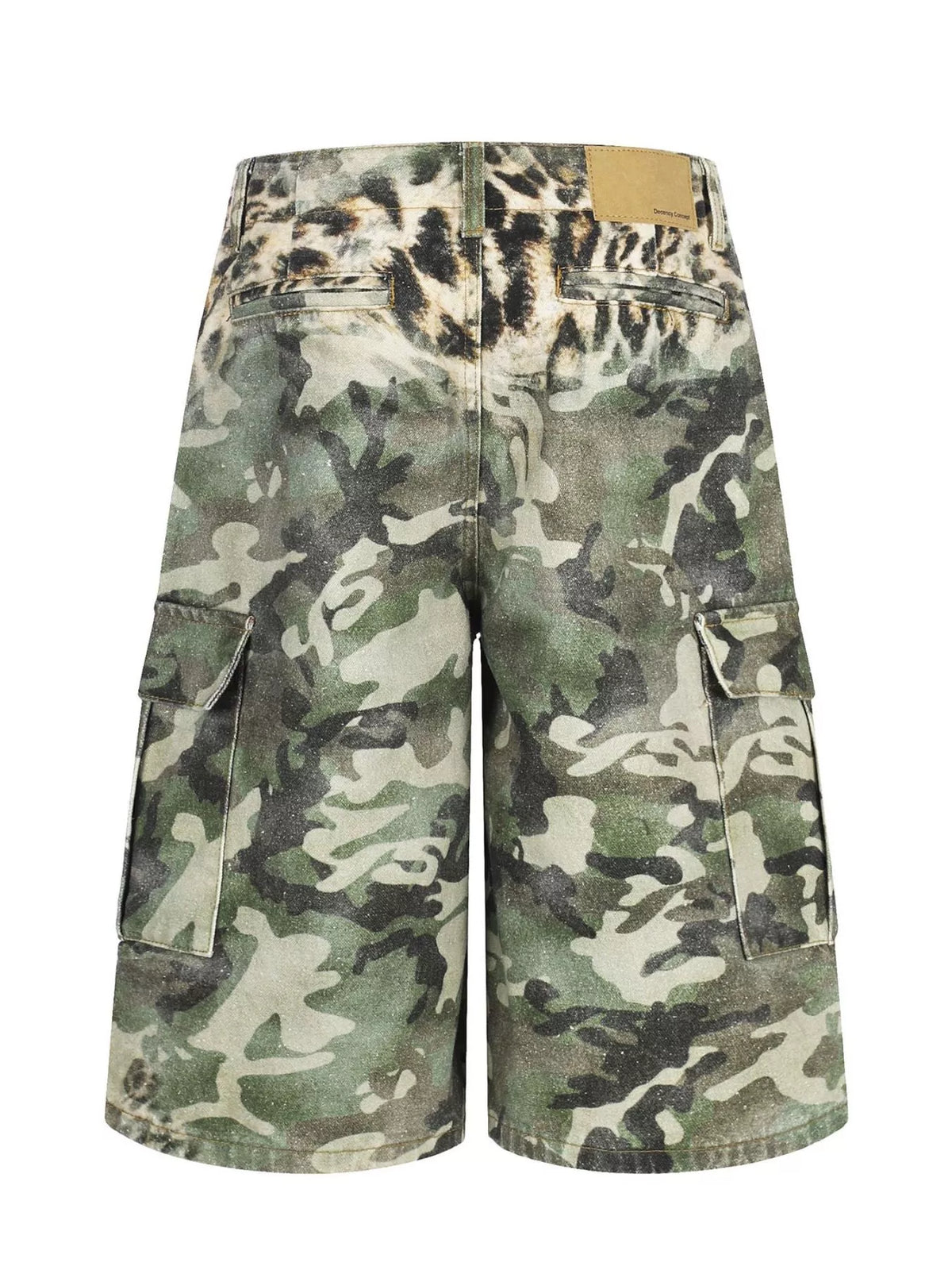 Men's Green Camouflage Men's Camouflage & Leopard Cargo Capris - Green Camouflage