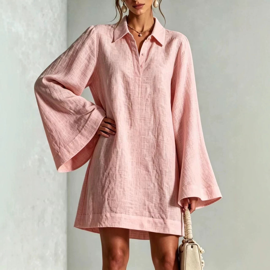 Autumn New Arrival Elegant Slimming Dress With A Lapel Collar For Women