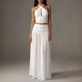 Women's Halter-neck Fashionable Tube Top Set With Skirt