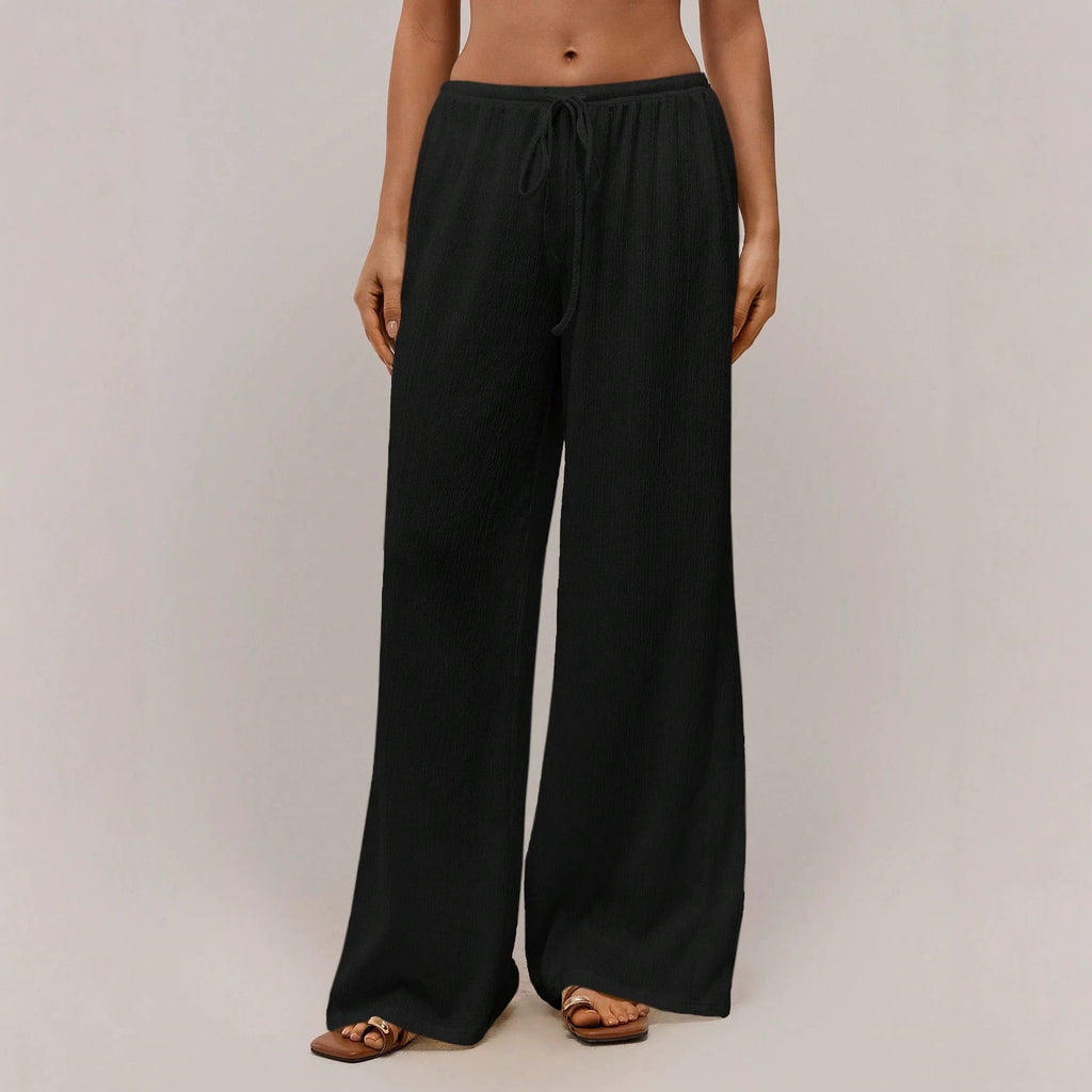 Women's Casual Relaxed-fit Lace-up Trousers