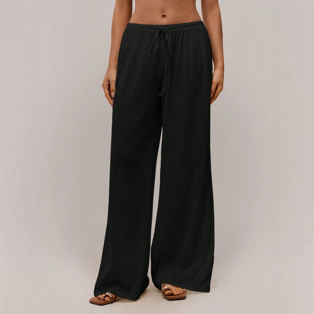 Women's Casual Relaxed-fit Lace-up Trousers