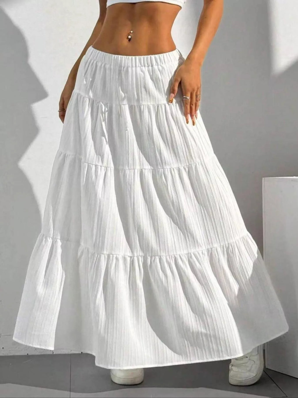 Women's Flowy Tiered Maxi Skirt