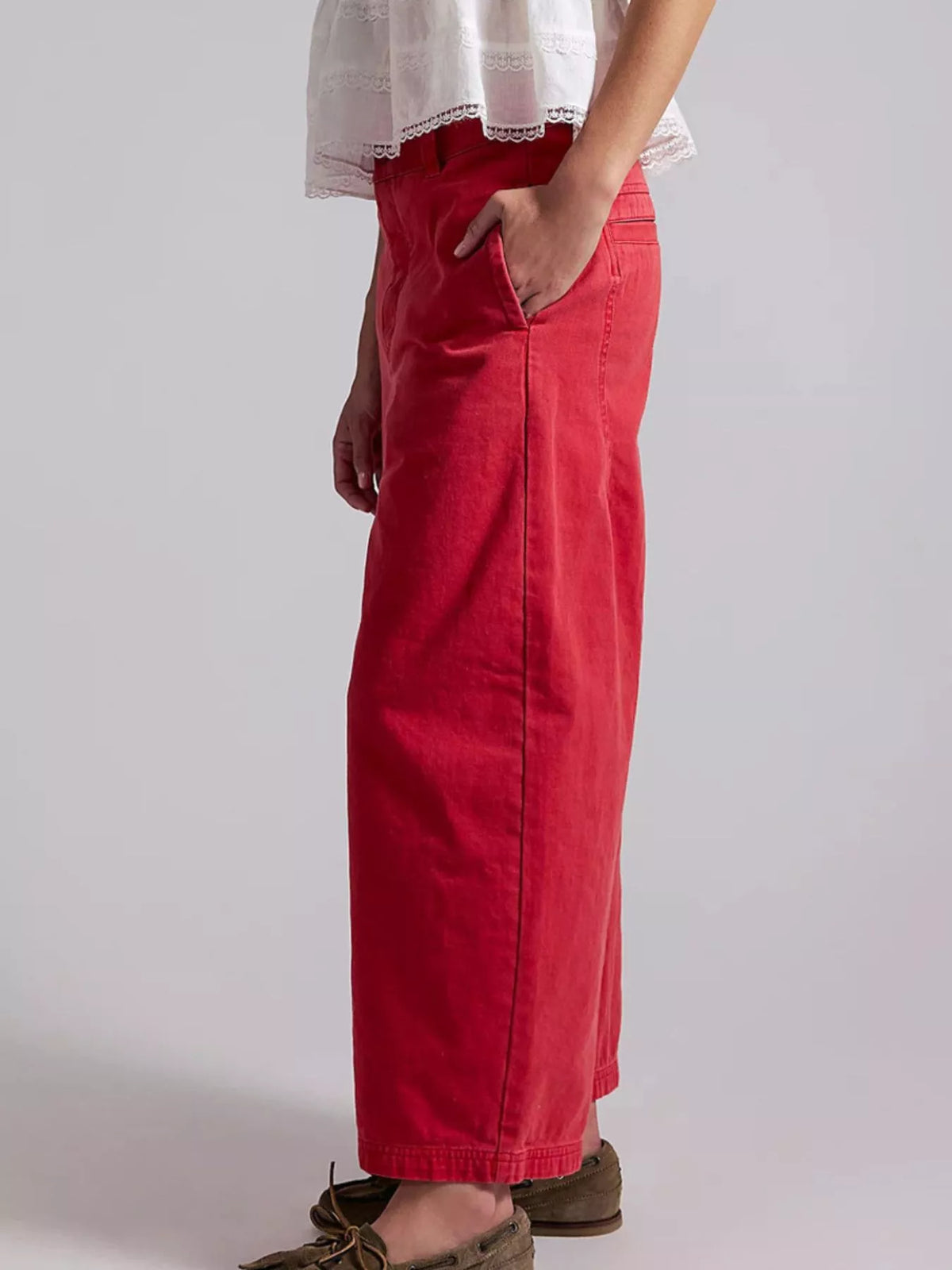 Women's Wide-Leg Cropped Jeans
