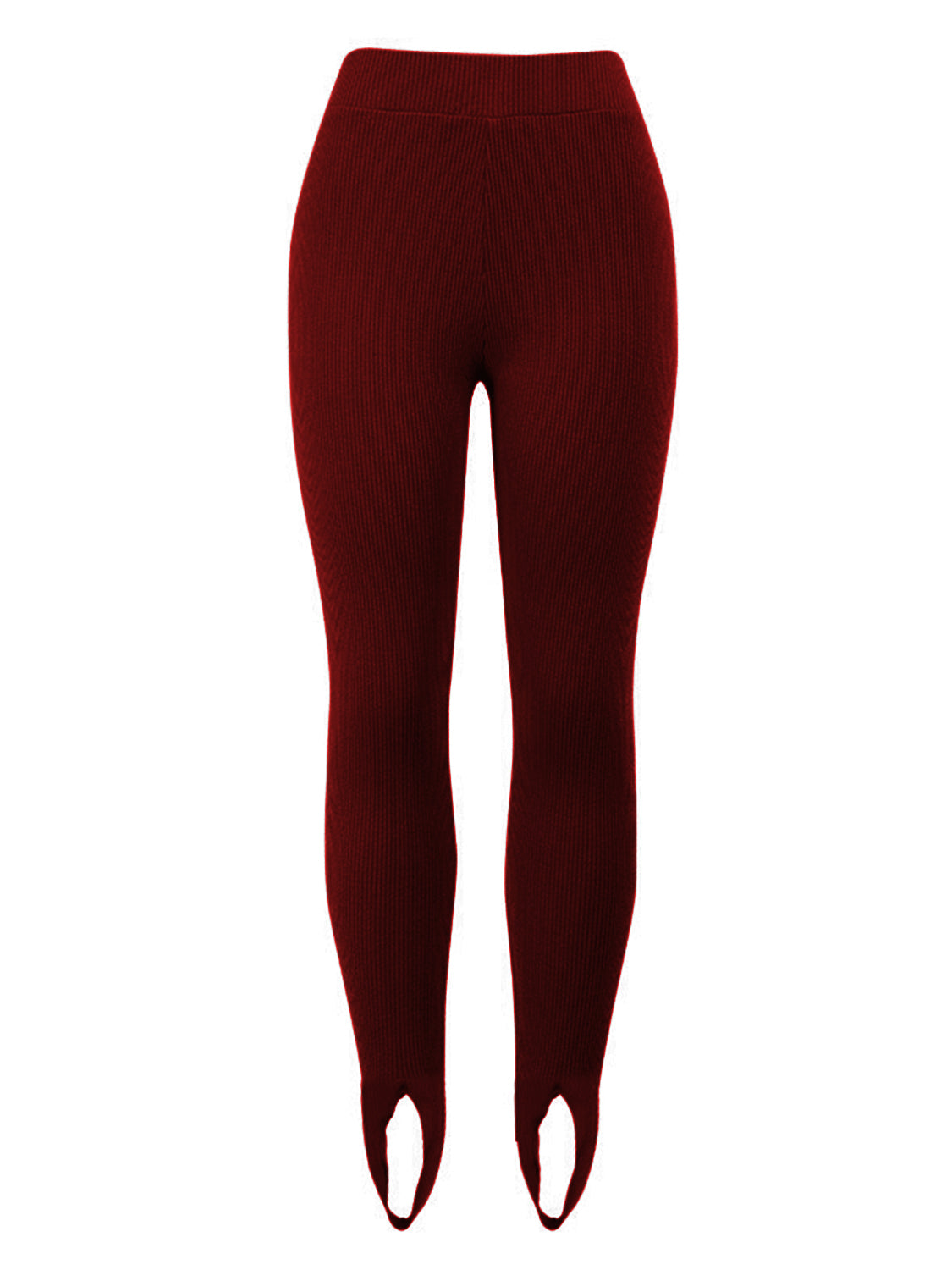 Women's Ribbed Mid Waist Leggings