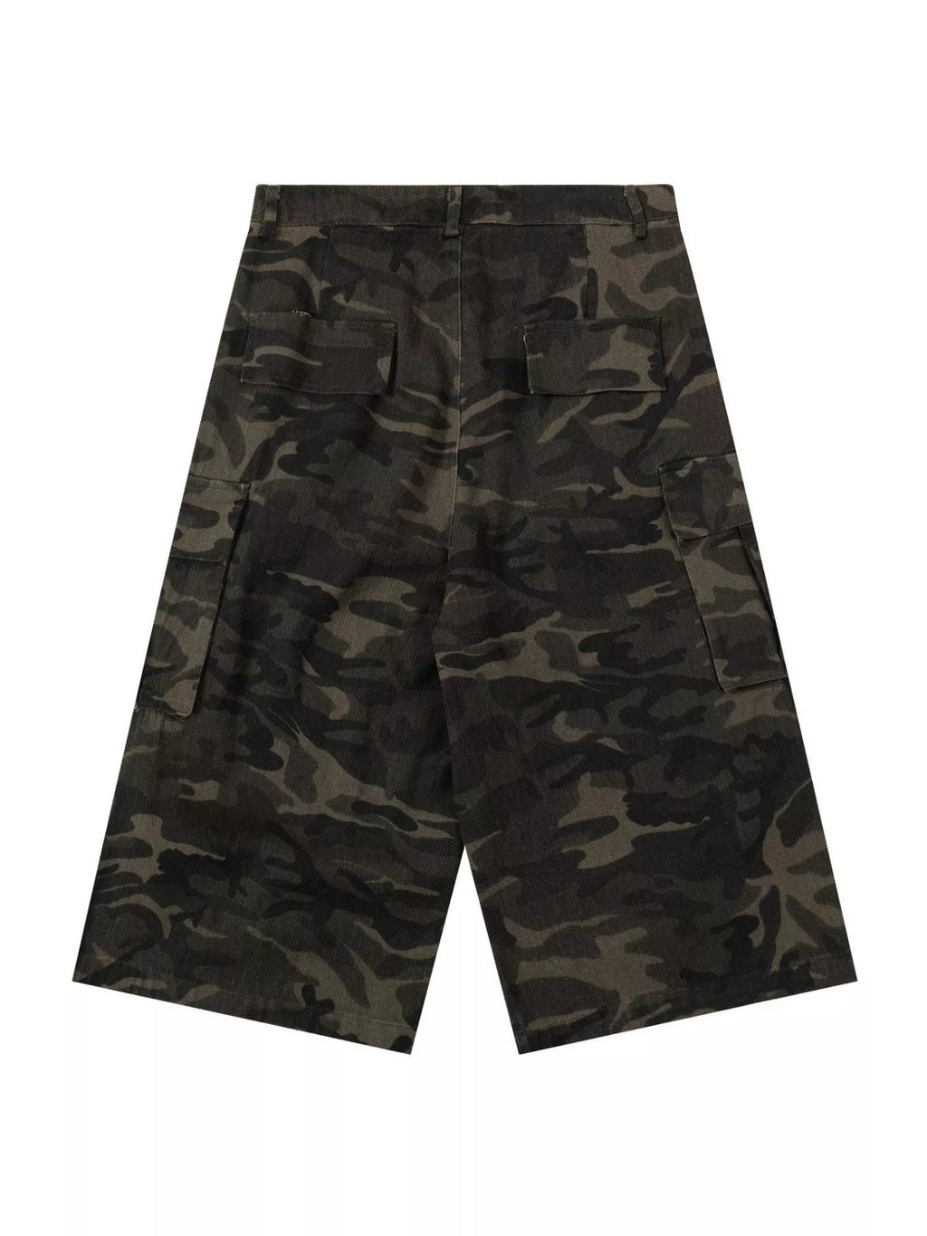 Men's Camouflage Color Men's Camouflage Wide-Leg Cargo Capris - Camouflage Color