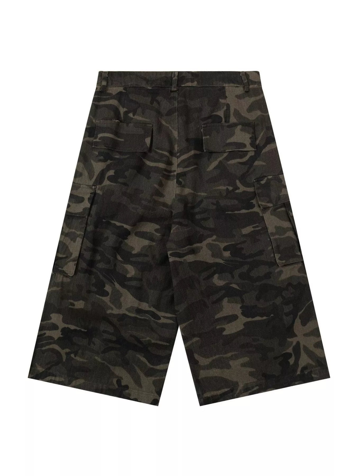 Men's Camouflage Color Men's Camouflage Wide-Leg Cargo Capris - Camouflage Color