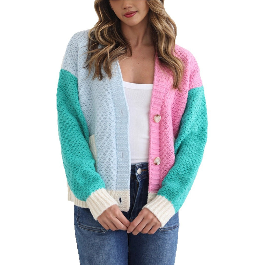 Fashionable Knitted Cardigan Women's Long-Sleeve Sweater
