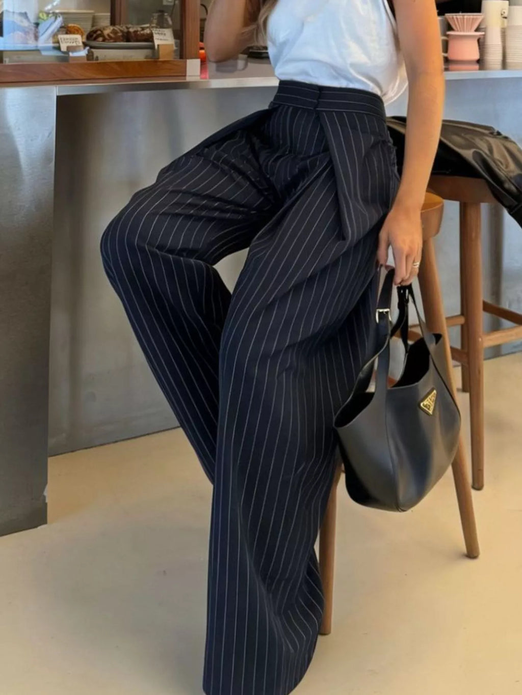 Women's High-Waisted Wide-Leg Pants