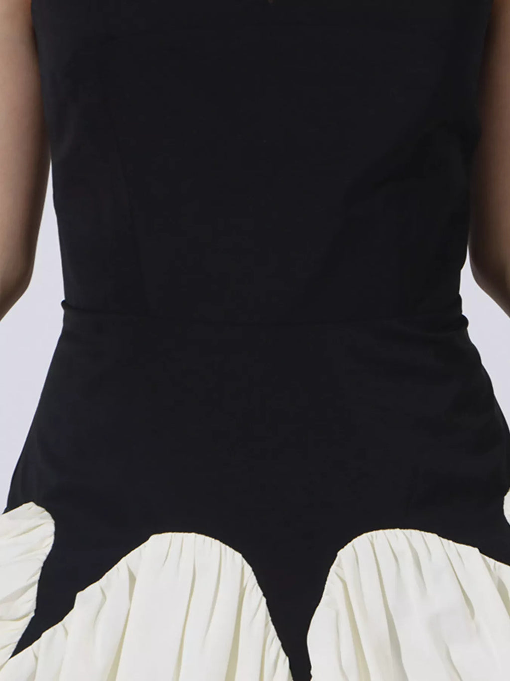 Women's Black Two Tone Tube Maxi Dress - Black