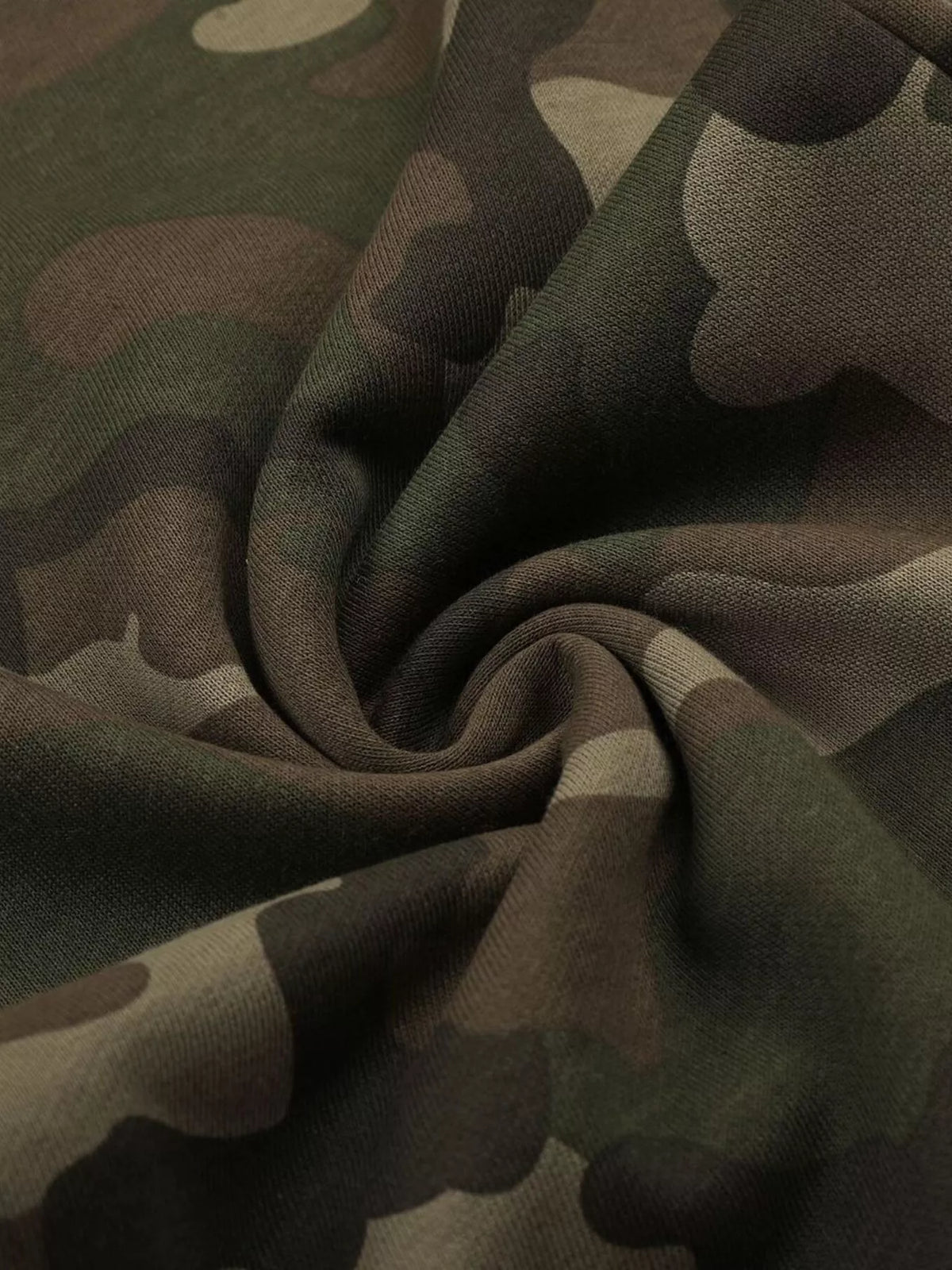 Men's Green Camouflage Men's Camouflage Wide-Leg Pants - Green Camouflage
