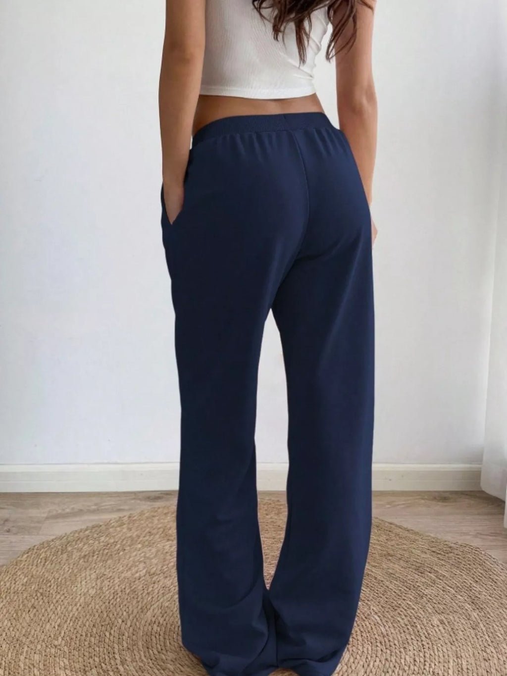 Women's Drawstring Wide Leg Pants
