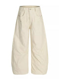 Men's Apricot Men's Wide Leg Cargo Pants - Apricot