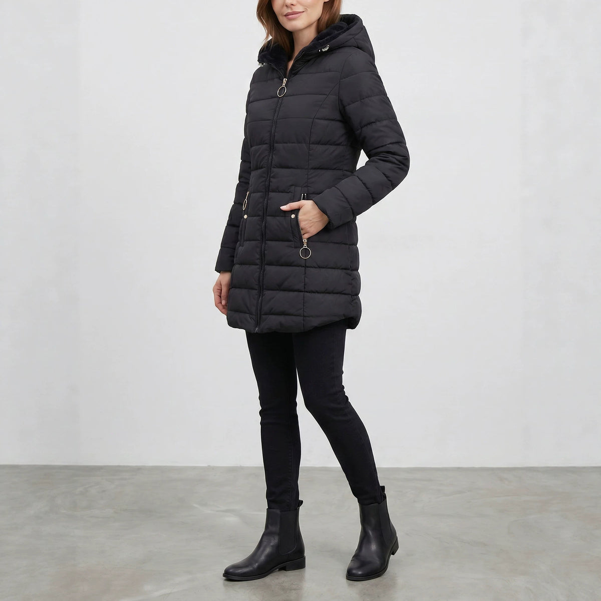 Thickened Hooded Thermal Slim-fit Cotton Jacket
