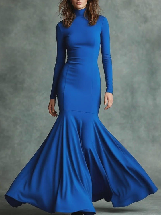 Women's European And American Autumn And Winter High-End New Fishtail Dress