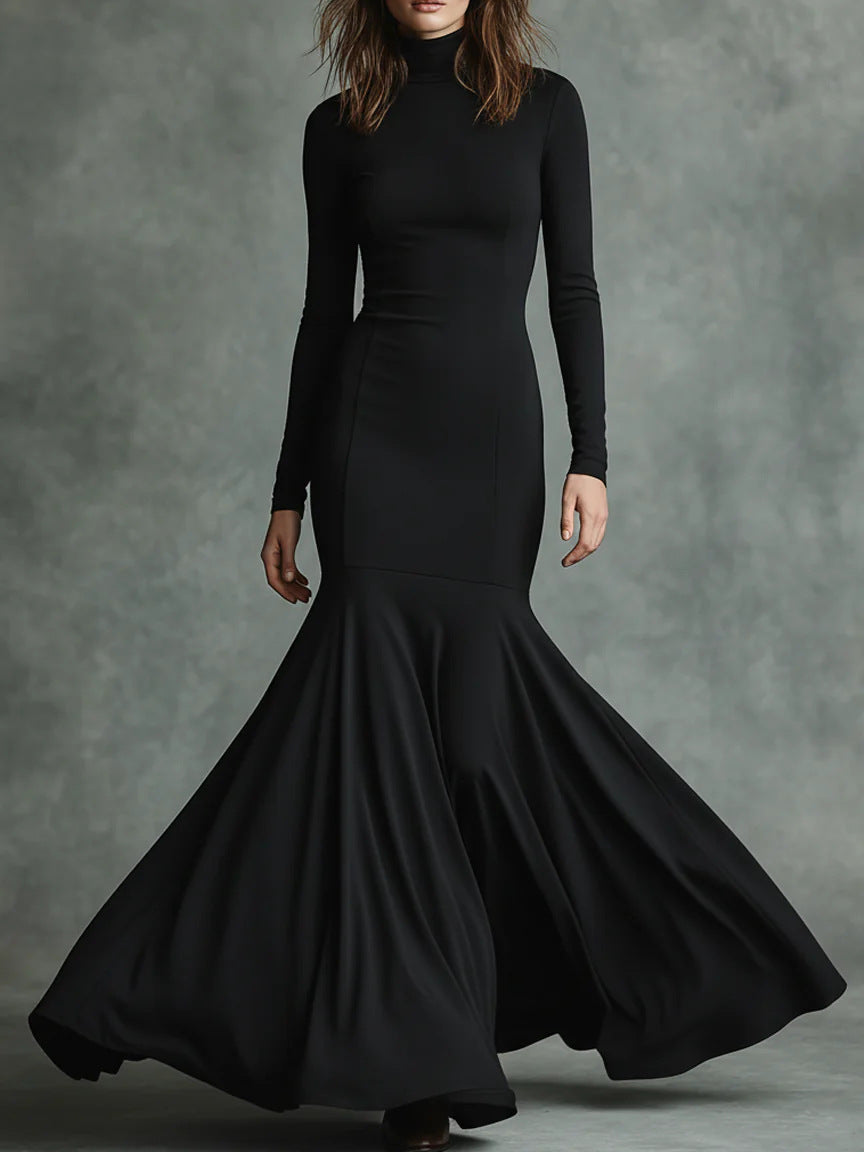 Women's European And American Autumn And Winter High-End New Fishtail Dress