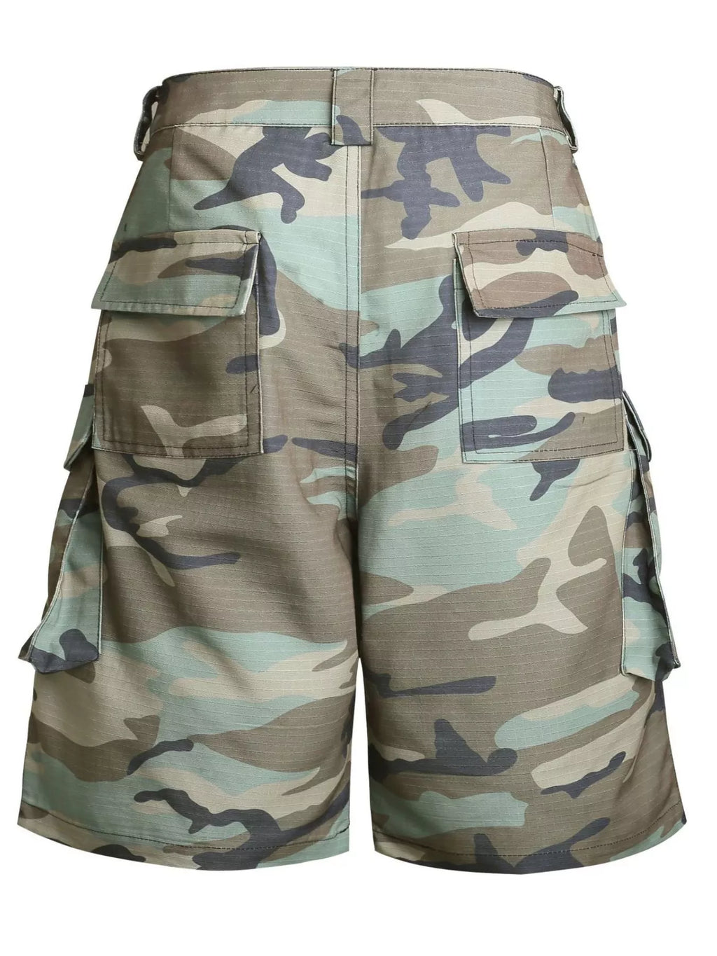 Men's Green Camouflage Men's Star Camouflage Cargo Capris - Green Camouflage