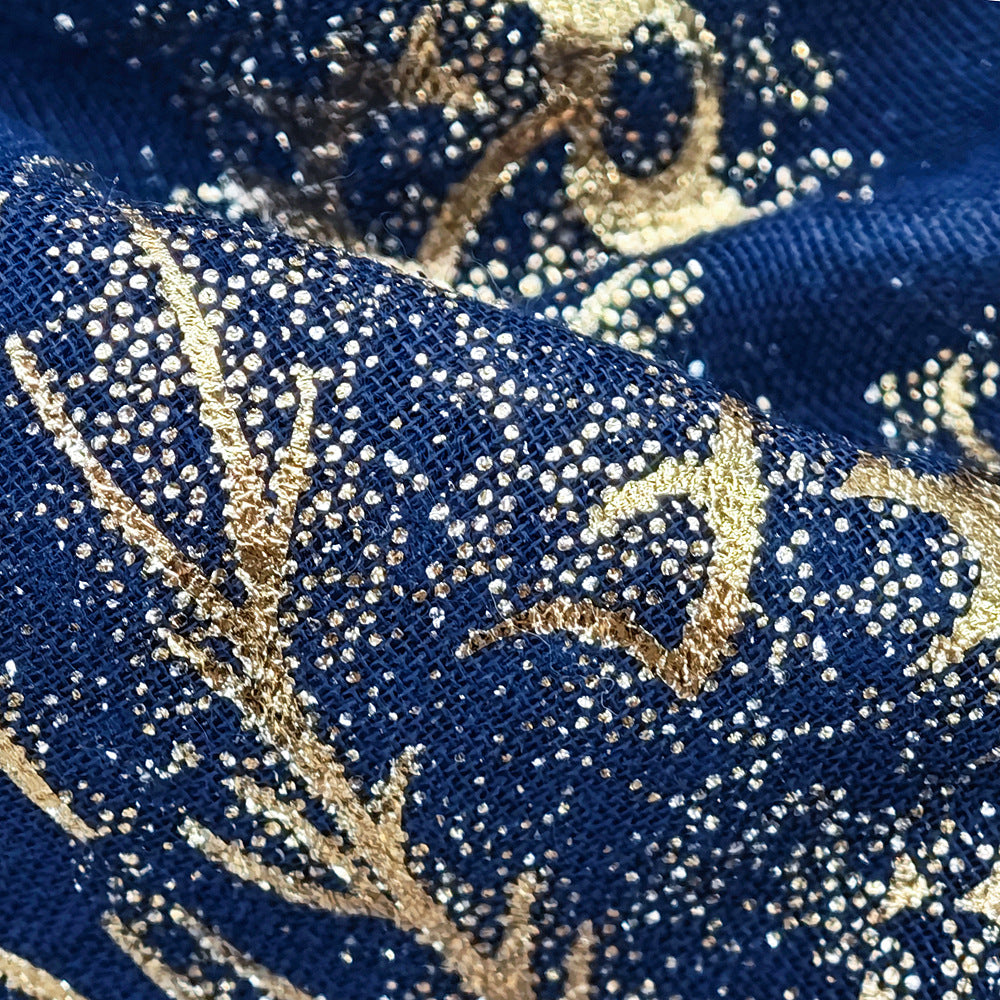 Gold-foil Tassel Shawl Women's Jacket