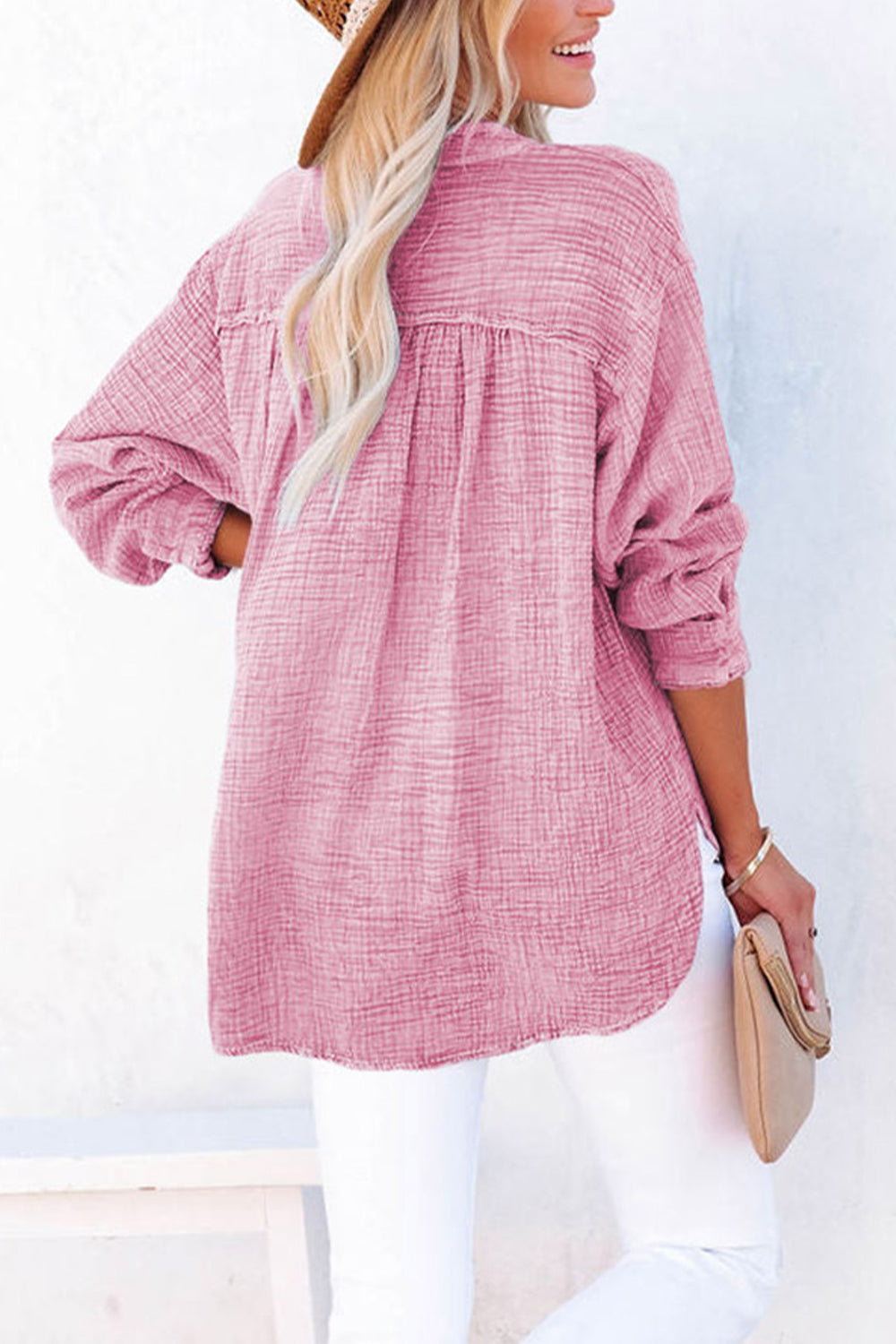 Women's Buttoned Long Sleeve Blouse