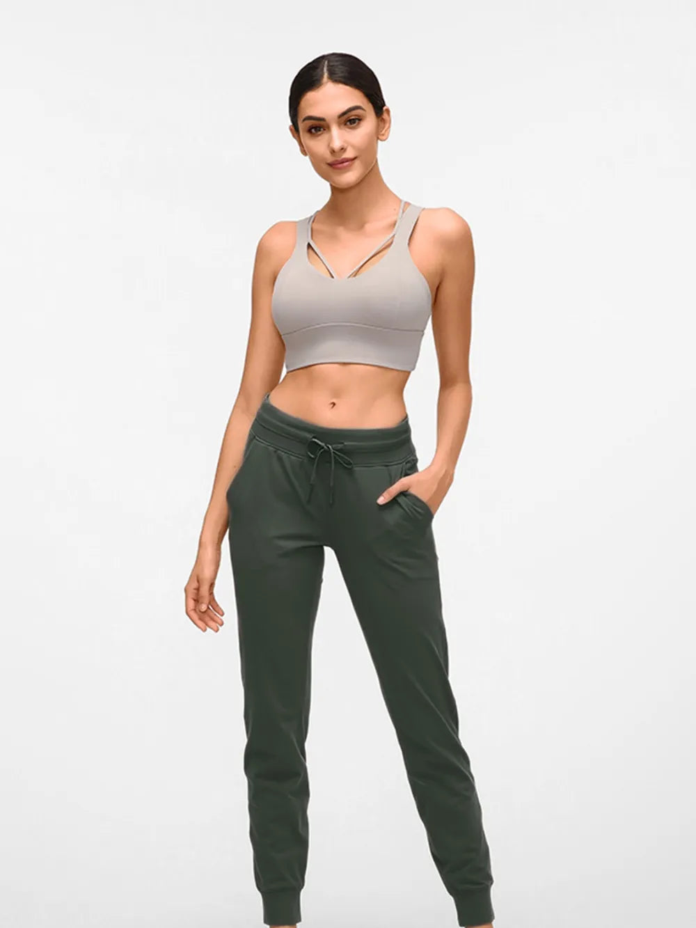 Women's Double Take Tied Joggers with Pockets