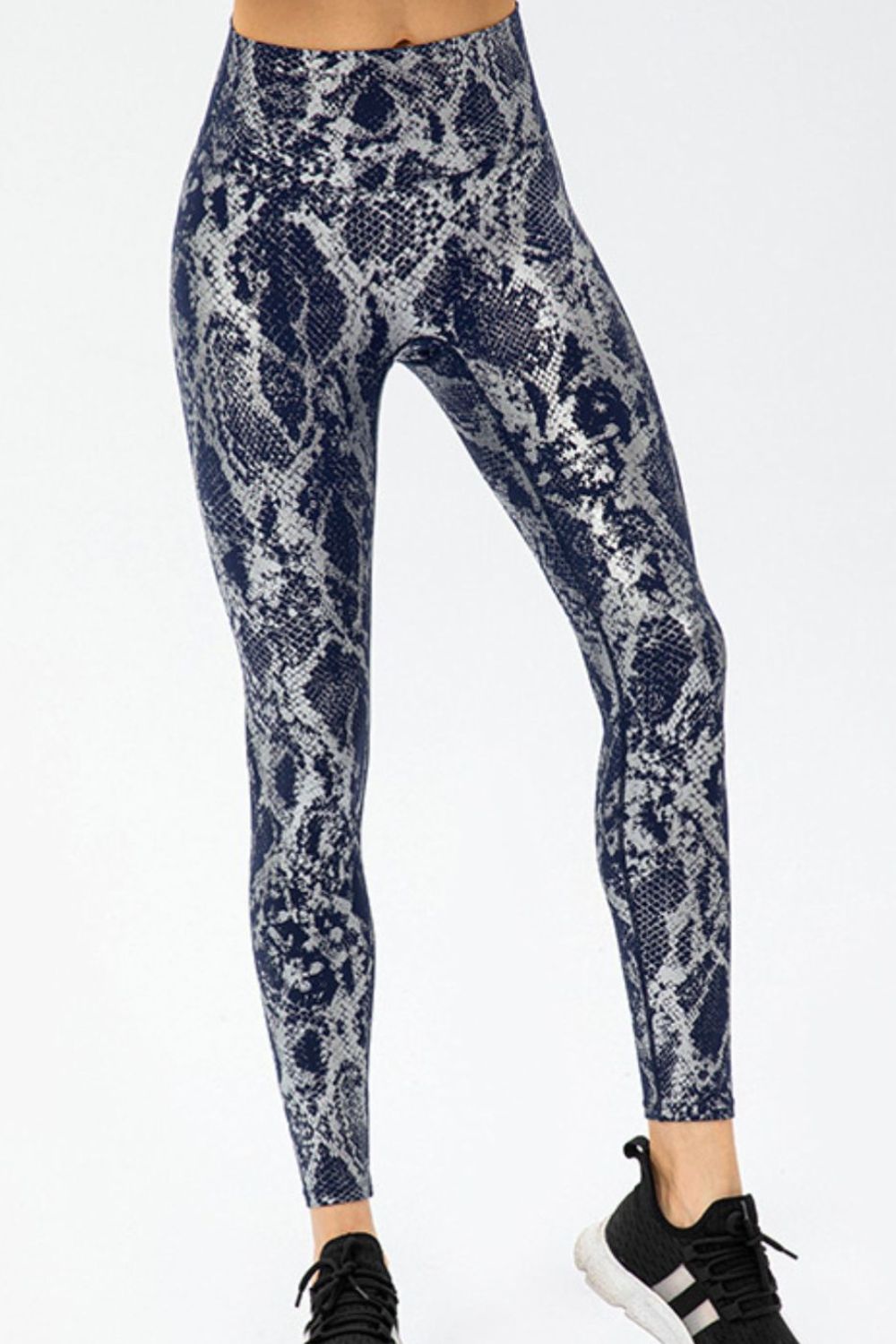 Women's Animal Print Slim Fit Wide Waistband Long Sports Pants