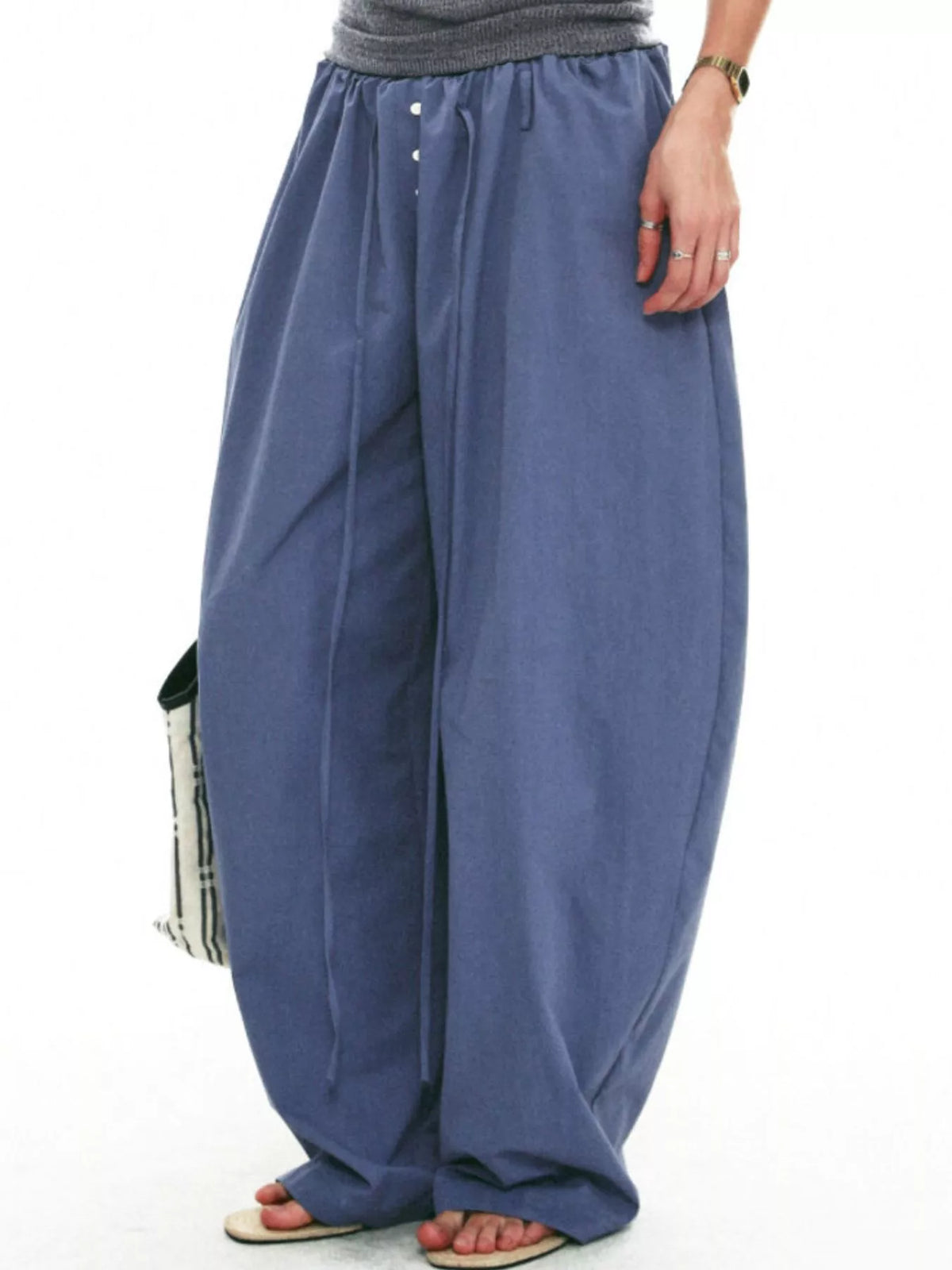 Women's Drawstring Wide-Leg Pants