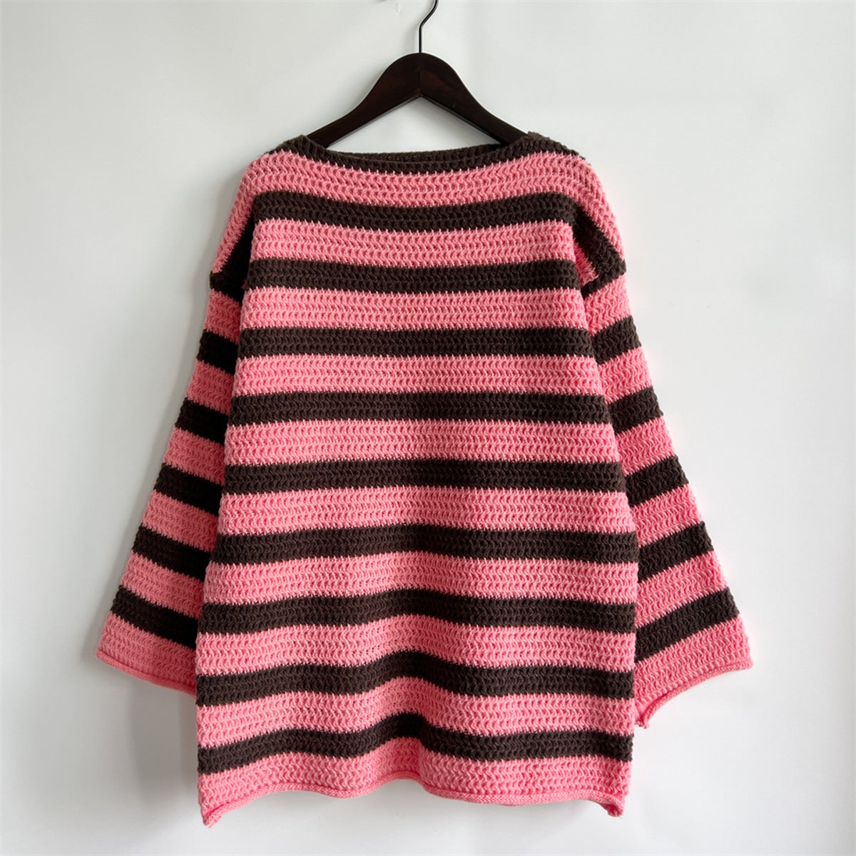 Women's Striped Round Neck Long Sleeve Sweater