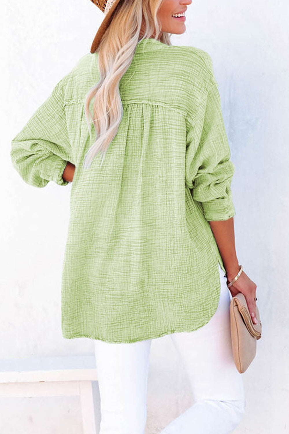 Women's Buttoned Long Sleeve Blouse