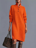 Women's Casual Turtleneck Knit Dress