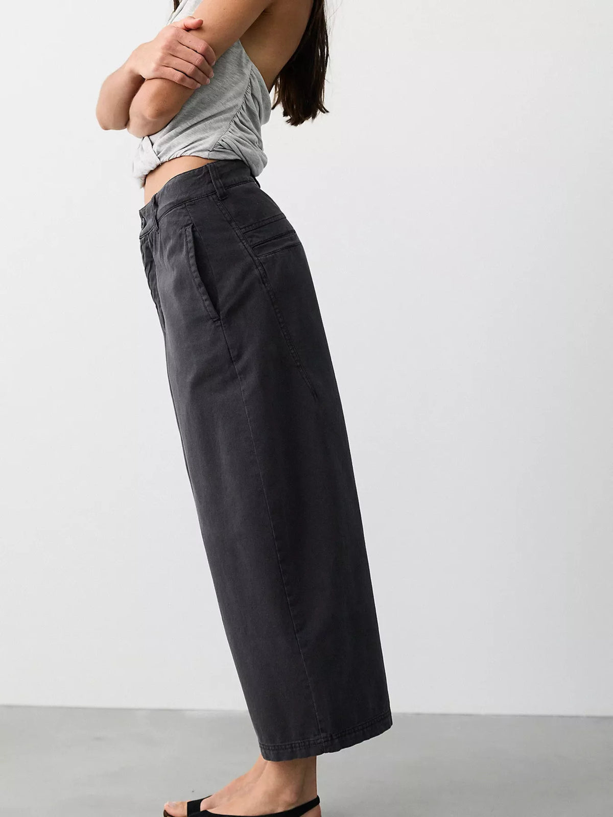 Women's Wide-Leg Cropped Jeans