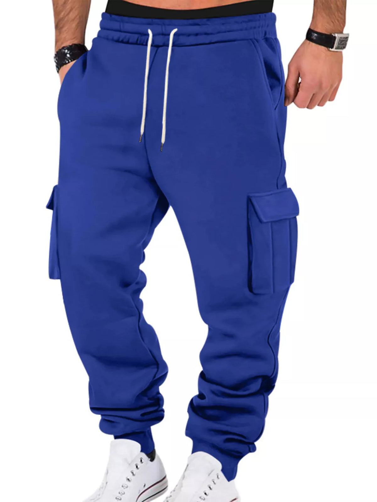 Men's Full Size Casual Joggers with Multi-Pocket Plus Size