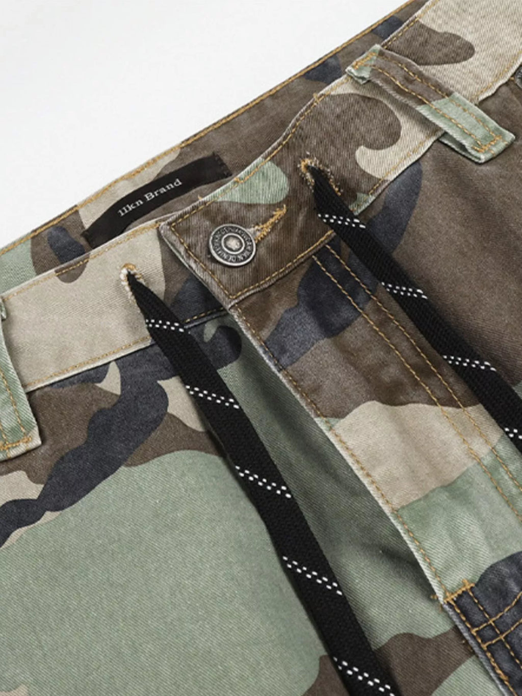 Men's Army Green Men's Camouflage Leopard Patchwork Cargo Pants - Army Green