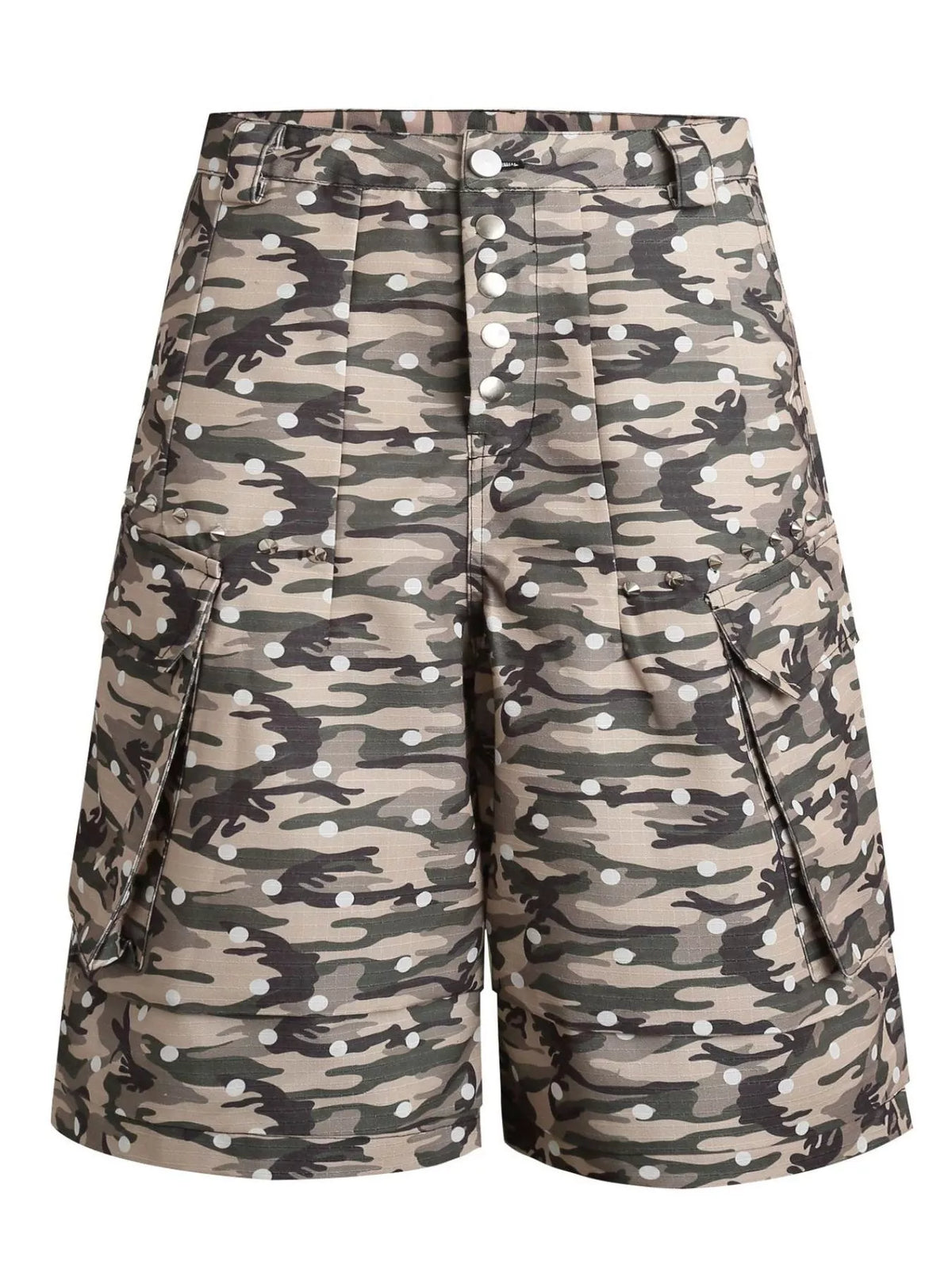Men's Green Camouflage Men's Camouflage Cargo Capris - Green Camouflage