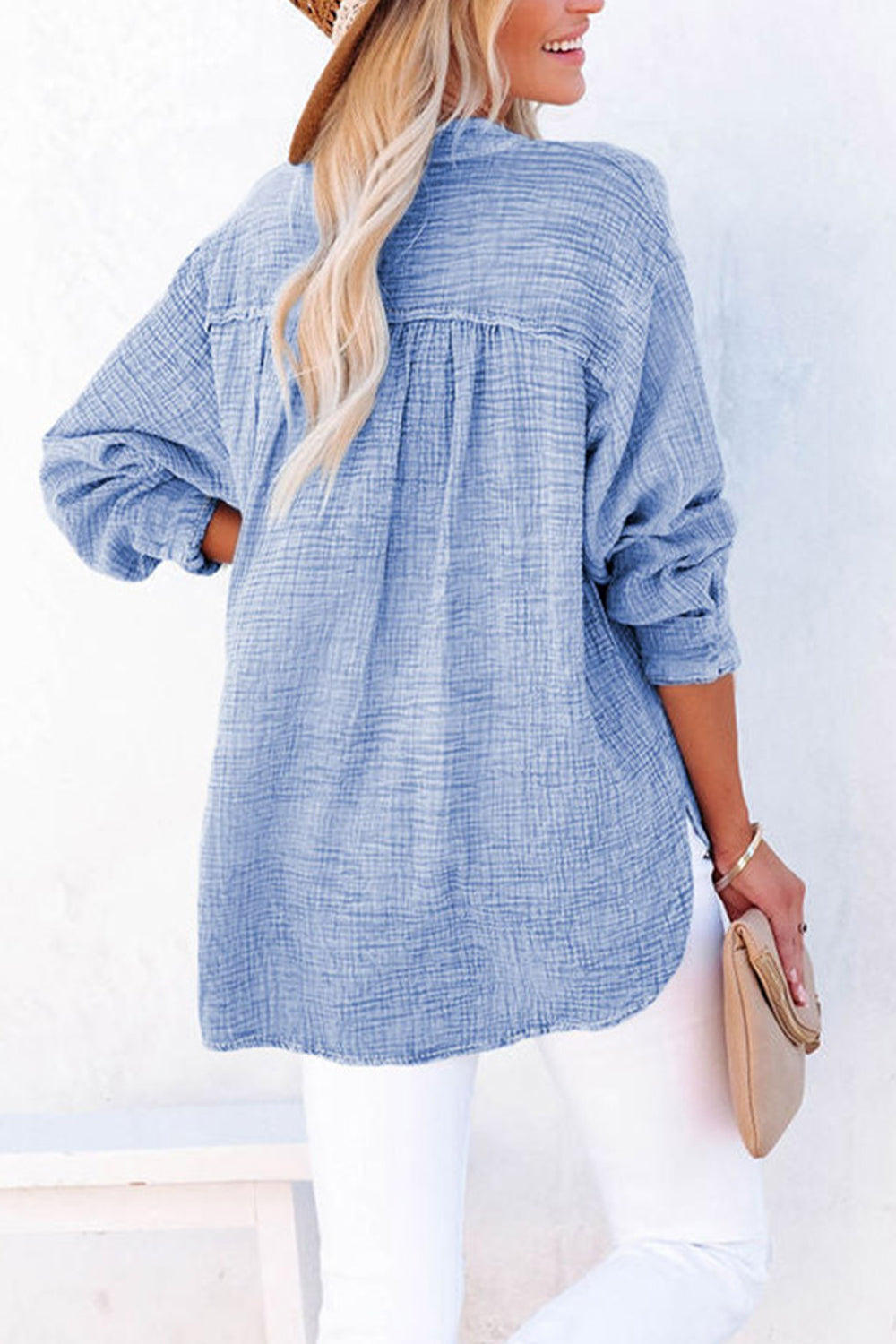 Women's Buttoned Long Sleeve Blouse