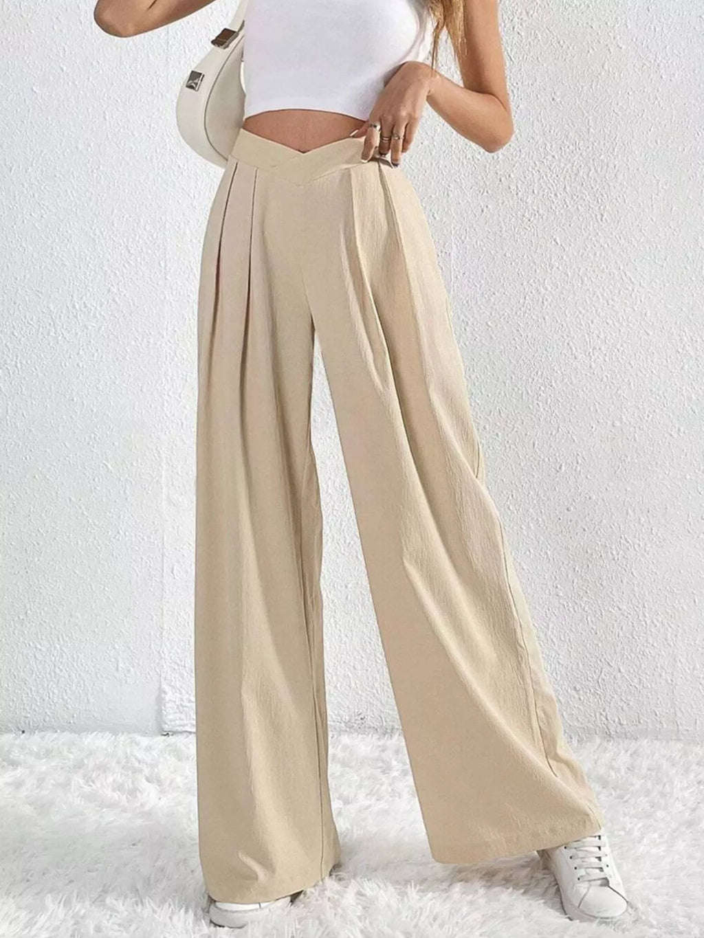 Women's Pleated Wide Leg Pants