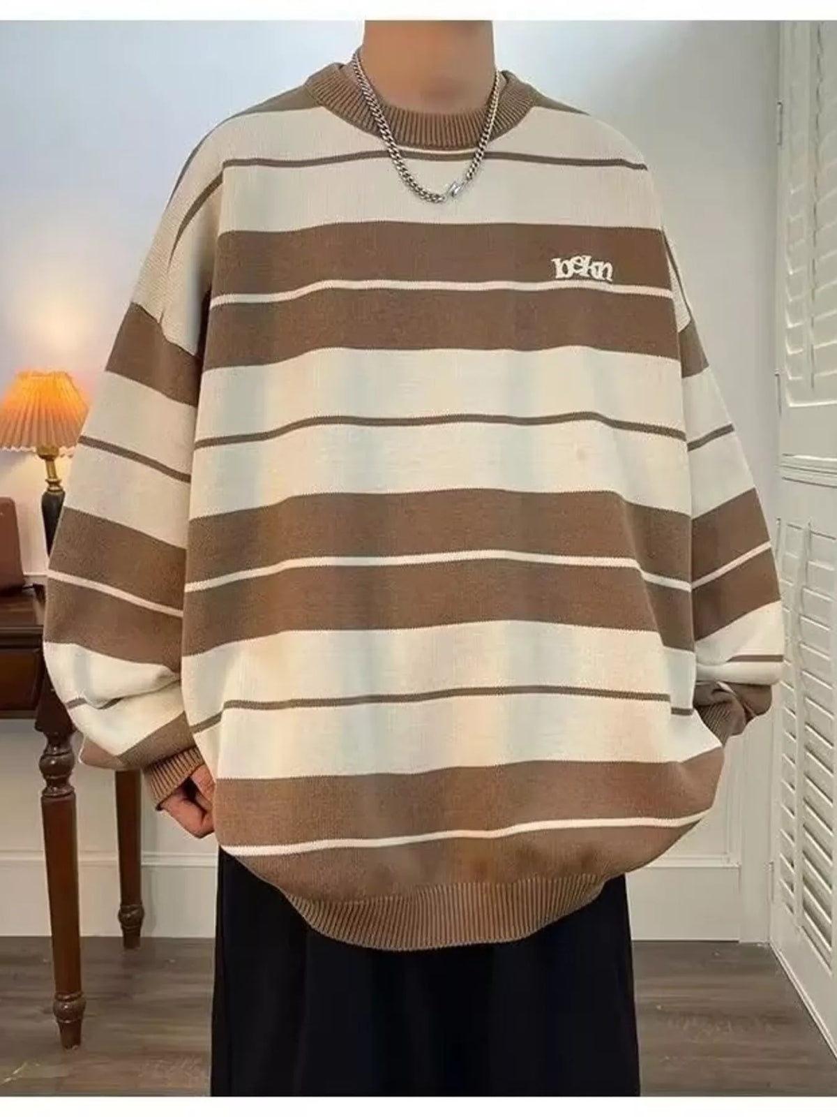 Men's Dropped Shoulder Long Sleeve Sweater