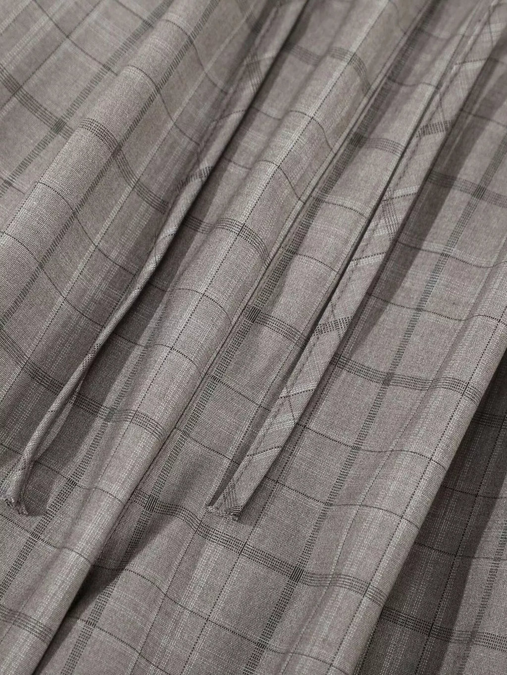 Men's Gray Men's Plaid Wide-Leg Pants - Gray