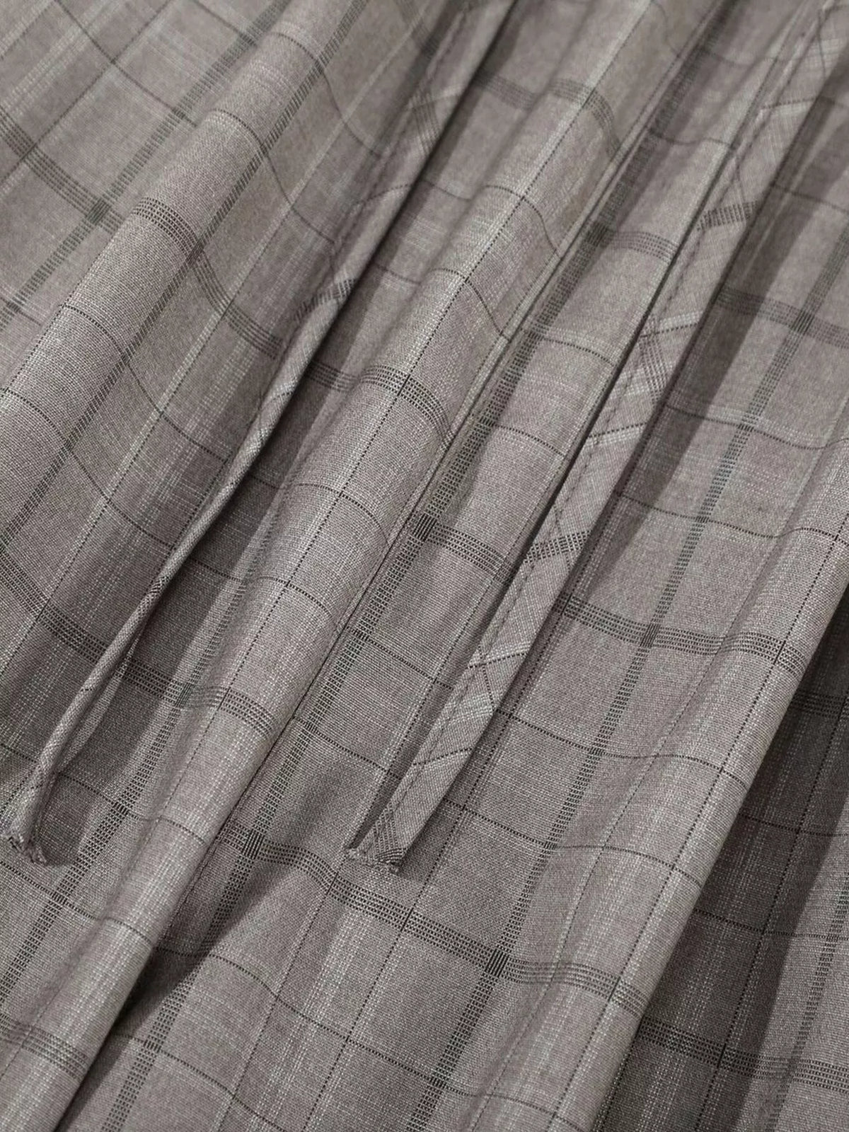 Men's Gray Men's Plaid Wide-Leg Pants - Gray