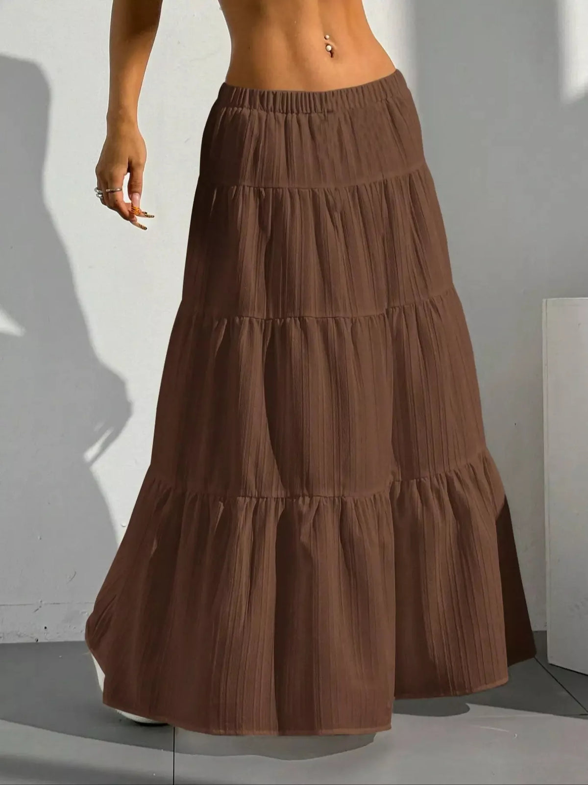 Women's Flowy Tiered Maxi Skirt