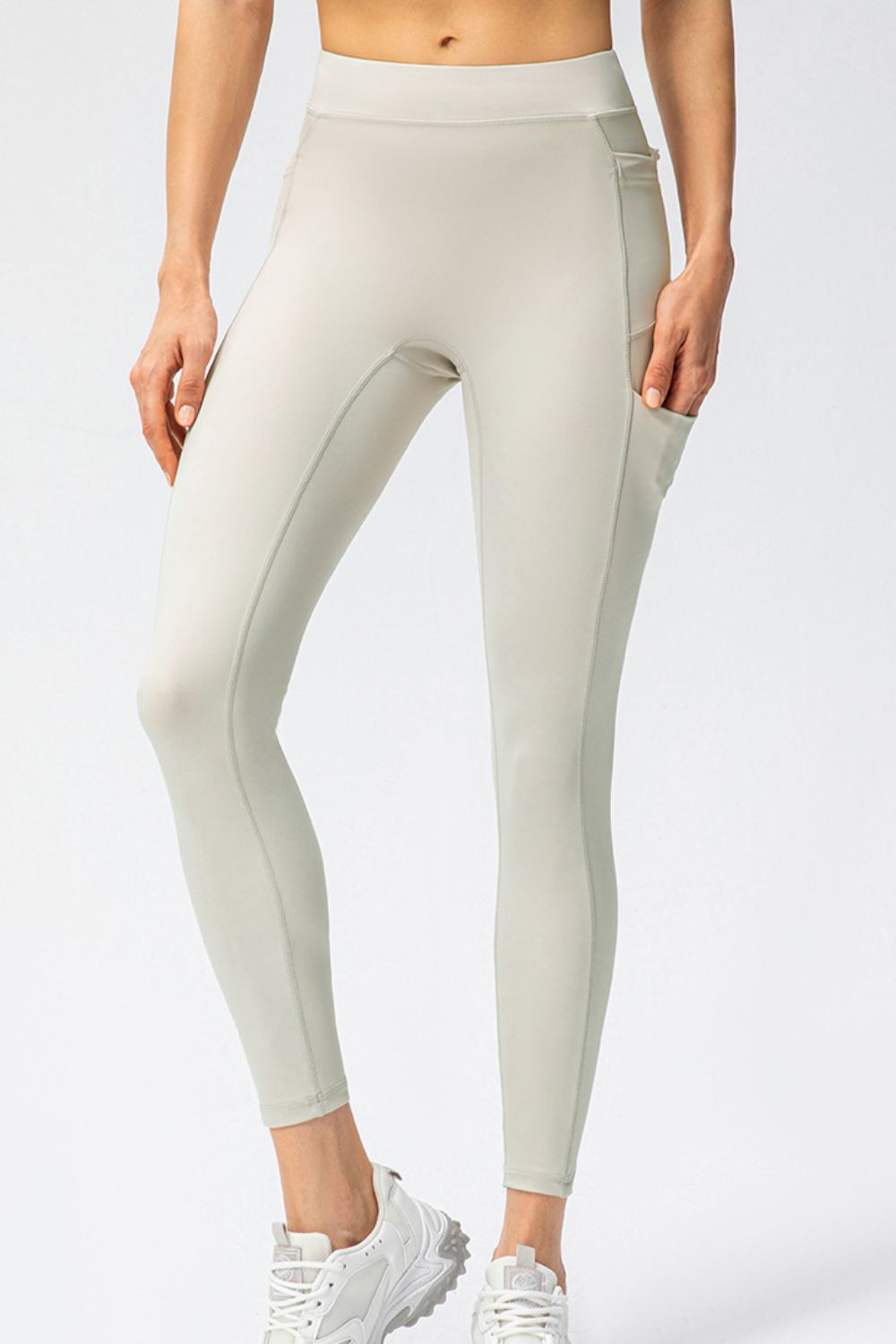 Women's Slim Fit High Waist Long Sports Pants with Pockets