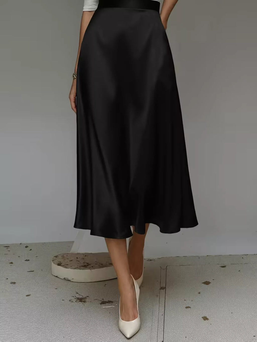 Women's Satin Midi Skirt
