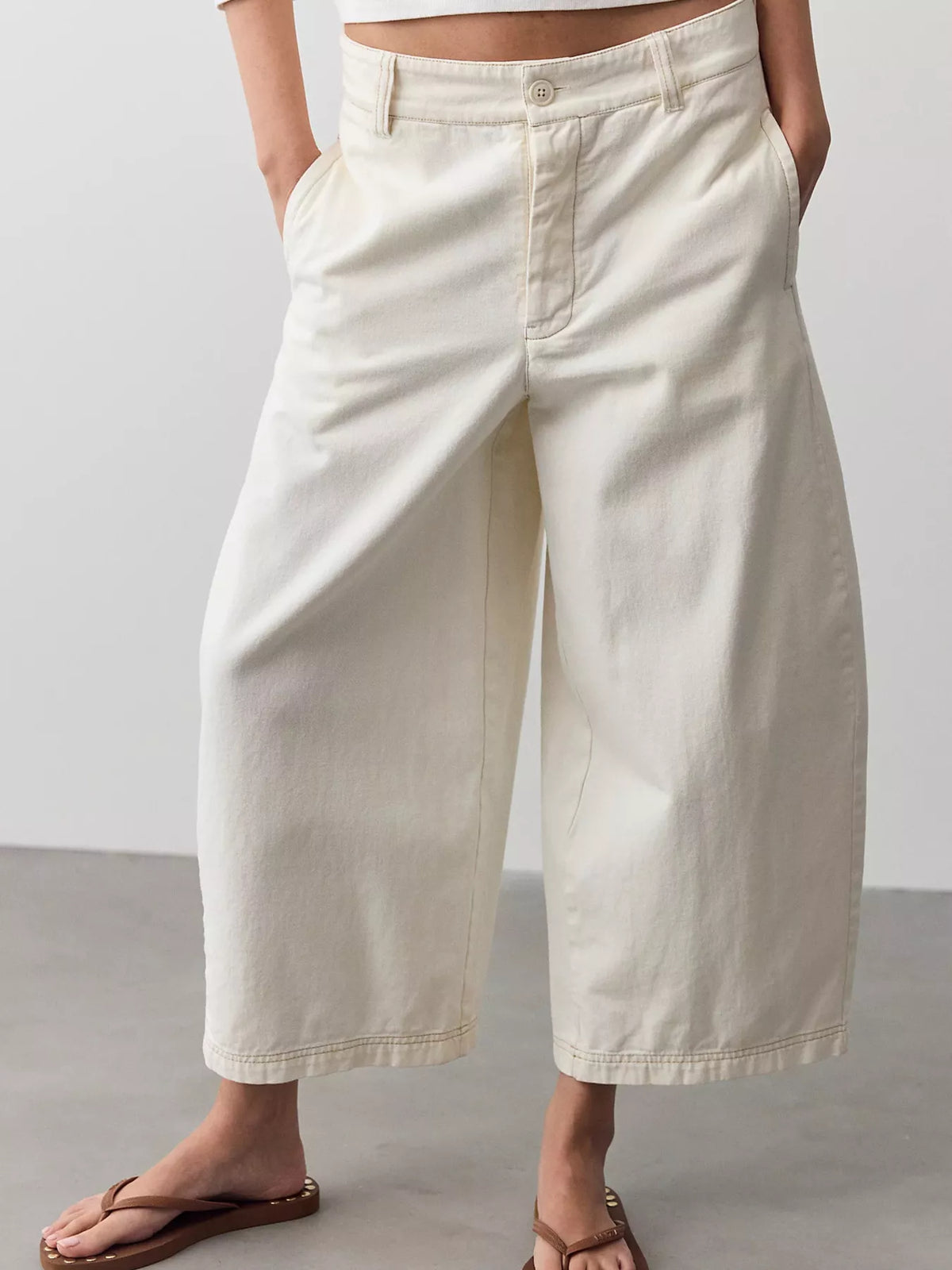 Women's Wide-Leg Cropped Jeans
