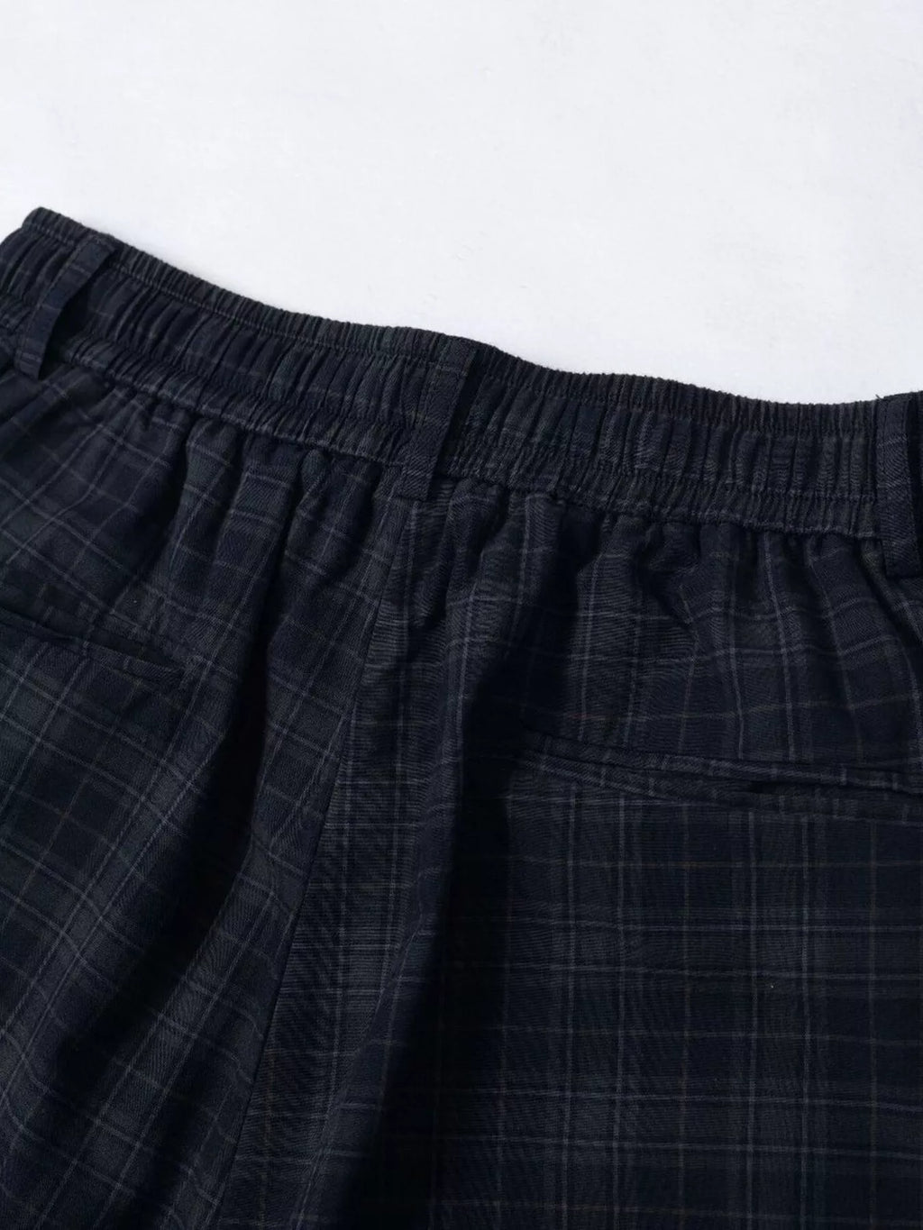 Men's Black Forest Men's Plaid Wide-Leg Drawstring Shorts - Black Forest