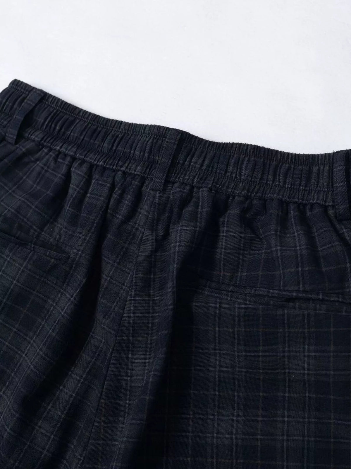 Men's Black Forest Men's Plaid Wide-Leg Drawstring Shorts - Black Forest